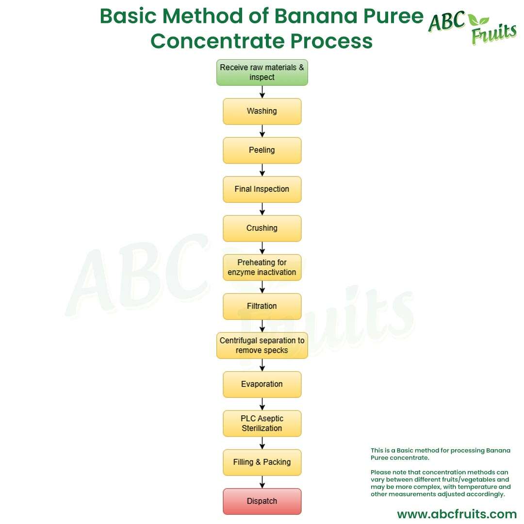 Banana Puree Concentrate process